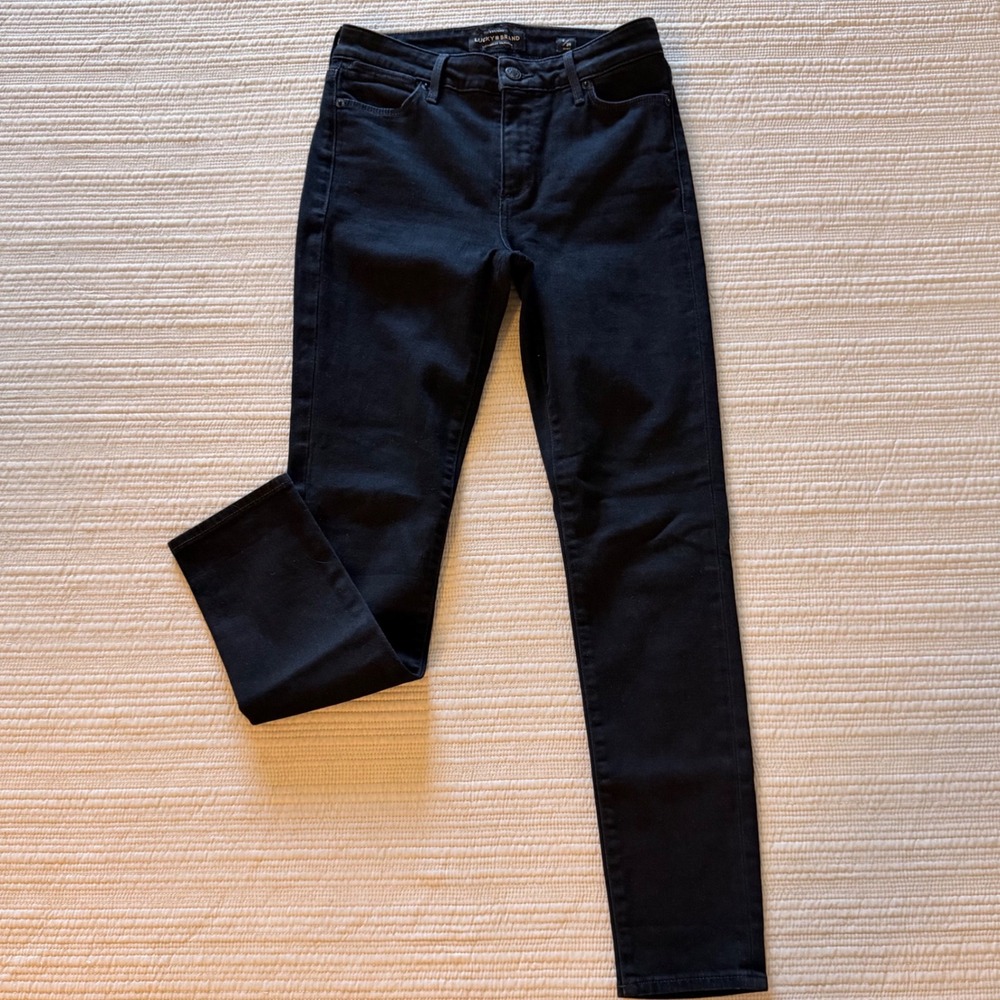 Lucky Brand Women's Hayden Skinny Ankle Jeans‎ Black Denim Mid Rise Stretch 2/26